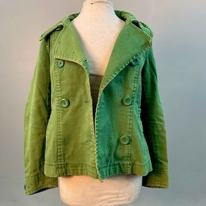 H&M Bright Green Military Lightweight Jacket Size 14